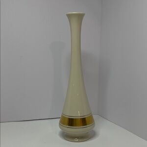 Lenox Cream Vase with Gold Band